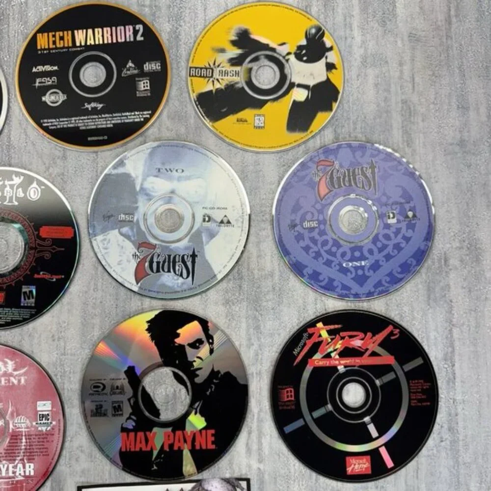 Big Vintage PC Computer Game Lot Working Tested Loose